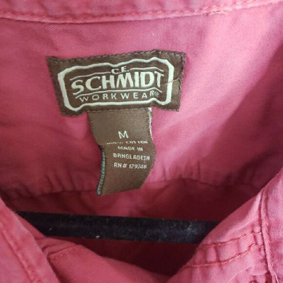 CE Schmidt Men Workwear Shirt Short Sleeve Button Up Pockets Cotton Size M *FLAW - Picture 6 of 11